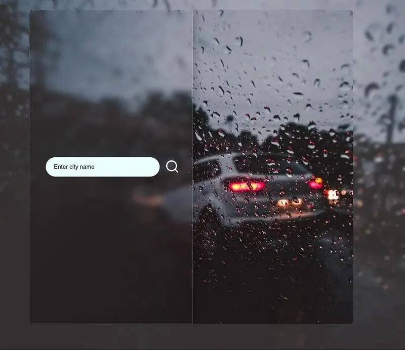 Screenshot about the Weather App